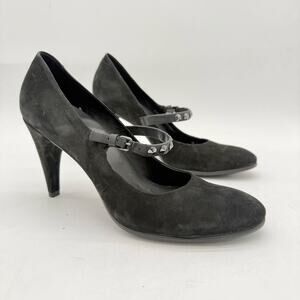 Ecco Maryjane Black Studded Heels Women's EU 41/US 10